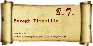 Bezegh Titanilla névjegykártya